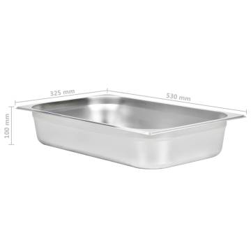 Gastronorm Containers 4 pcs GN 1/1 Stainless Steel - HipoMarket