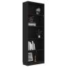 5-Tier Black Book Cabinet | Stylish Engineered Wood Storage