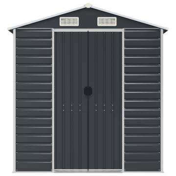 Garden Shed Anthracite 191x385 cm - Durable Galvanised Steel