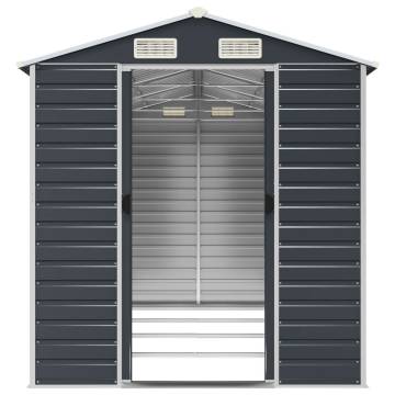 Garden Shed Anthracite 191x385 cm - Durable Galvanised Steel