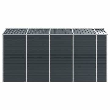 Garden Shed Anthracite 191x385 cm - Durable Galvanised Steel