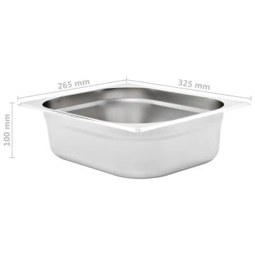 Gastronorm Containers 4 pcs GN 1/2 Stainless Steel - Hipomarket