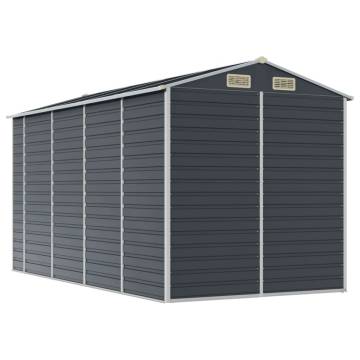 Garden Shed Anthracite 191x385 cm - Durable Galvanised Steel