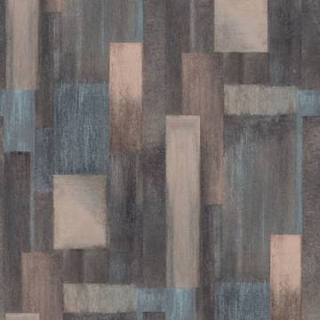 DUTCH WALLCOVERINGS Wood Wallpaper Blue and Brown - Stylish Decor