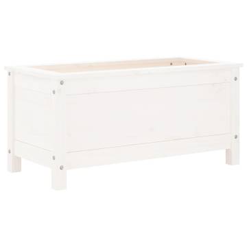 Garden Planter White 82.5x40 cm - Solid Wood Pine