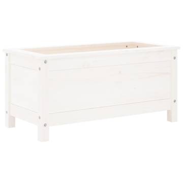 Garden Planter White 82.5x40 cm - Solid Wood Pine