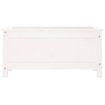 Garden Planter White 82.5x40 cm - Solid Wood Pine