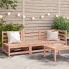 Garden Sofa 3-Seater Solid Wood Douglas Colour natural douglas Quantity in Package 1 Model corner + 2x chair 