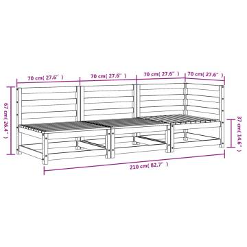 Garden Sofa 3-Seater Solid Wood Douglas - Durable & Stylish