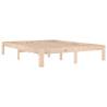 Solid Wood Pine Bed Frame 140x190 cm - Modern & Sturdy