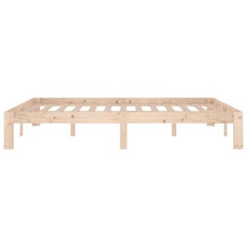 Solid Wood Pine Bed Frame 140x190 cm - Modern & Sturdy