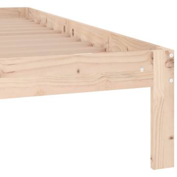 Solid Wood Pine Bed Frame 140x190 cm - Modern & Sturdy