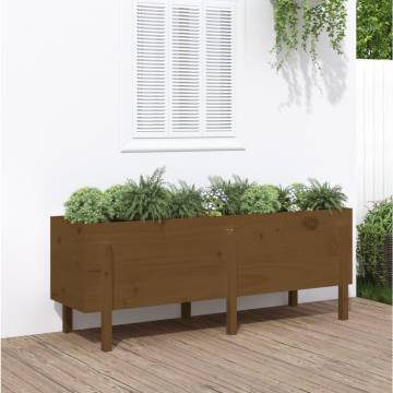 Garden Raised Bed Honey Brown 160x50x57 cm | Solid Pine