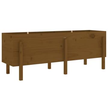 Garden Raised Bed Honey Brown 160x50x57 cm | Solid Pine