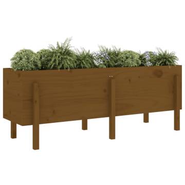 Garden Raised Bed Honey Brown 160x50x57 cm | Solid Pine