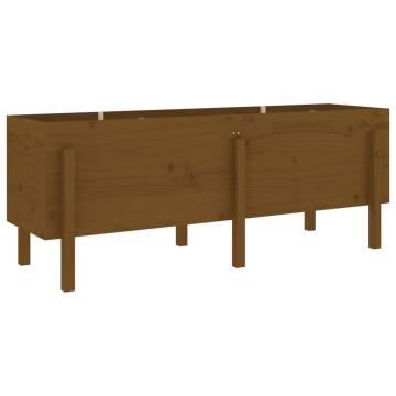 Garden Raised Bed Honey Brown 160x50x57 cm | Solid Pine