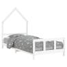 Kids Bed Frame White 90x190 cm - Solid Pine Wood