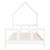 Kids Bed Frame White 90x190 cm - Solid Pine Wood