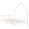 Kids Bed Frame White 90x190 cm - Solid Pine Wood