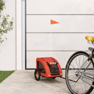 Pet Bike Trailer - Orange Oxford Fabric & Iron | HipoMarket UK