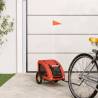 Pet Bike Trailer Orange Oxford Fabric and Iron Colour orange Size 124 x 53 x 53 cm 