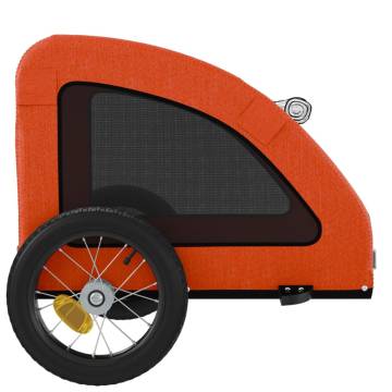 Pet Bike Trailer - Orange Oxford Fabric & Iron | HipoMarket UK