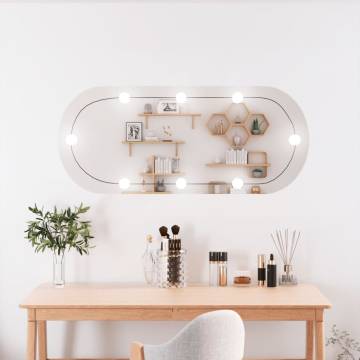 Wall Mirror with LED Lights - Stylish Oval Design | Hipomarket