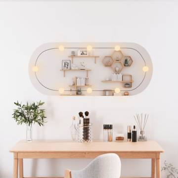 Wall Mirror with LED Lights - Stylish Oval Design | Hipomarket