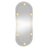 Wall Mirror with LED Lights - Stylish Oval Design | Hipomarket