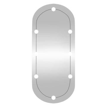 Wall Mirror with LED Lights - Stylish Oval Design | Hipomarket