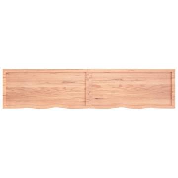 Wall Shelf Light Brown - Solid Oak | HipoMarket UK