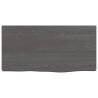 Wall Shelf Dark Brown - Solid Oak Wood 40x20x2 cm | Hipomarket