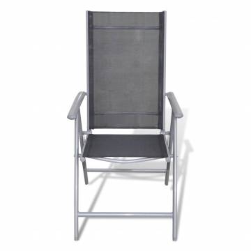 Folding Garden Chairs Set - 4 pcs Aluminium | HipoMarket UK