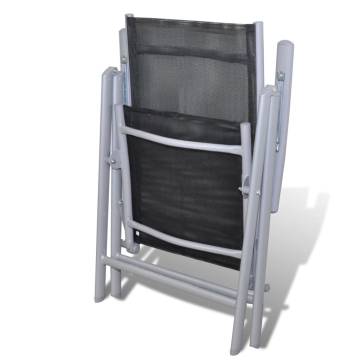 Folding Garden Chairs Set - 4 pcs Aluminium | HipoMarket UK