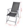 Folding Garden Chairs Set - 4 pcs Aluminium | HipoMarket UK