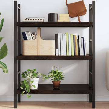 Wall Shelf Dark Brown 100x60 cm | Solid Oak Wood