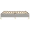 Light Grey 135x190 cm Double Fabric Bed Frame - Hipomarket