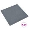 Fall Protection Rubber Tiles - 24 pcs (50x50x3 cm) Grey