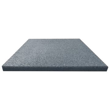 Fall Protection Rubber Tiles - 24 pcs (50x50x3 cm) Grey