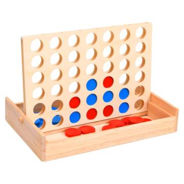 4 in a Row Game - Solid Wood Strategy Game | Hipo Market