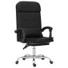 Massage Reclining Office Chair - Black Faux Leather Elegance