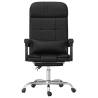 Massage Reclining Office Chair - Black Faux Leather Elegance