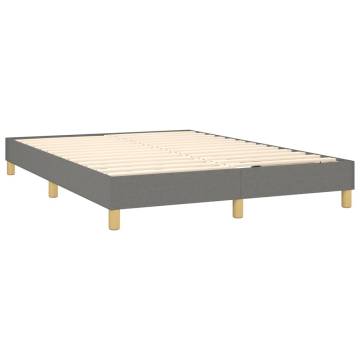 Box Spring Bed Frame Dark Grey 135x190 cm - Stylish & Durable