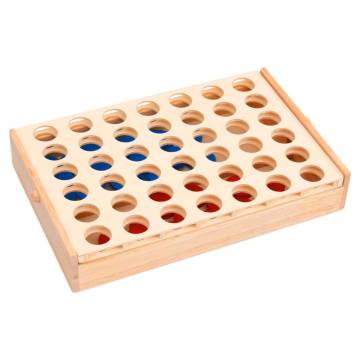 4 in a Row Game - Solid Wood Strategy Game | Hipo Market