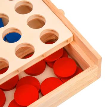 4 in a Row Game - Solid Wood Strategy Game | Hipo Market