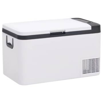 Cool Box with Handle - 18L Black & White - Portable & Efficient