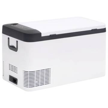 Cool Box with Handle - 18L Black & White - Portable & Efficient