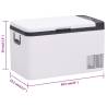 Cool Box with Handle - 18L Black & White - Portable & Efficient