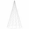 Christmas Tree on Flagpole - 1400 Warm White LEDs - 500 cm