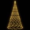 Christmas Tree on Flagpole - 1400 Warm White LEDs - 500 cm